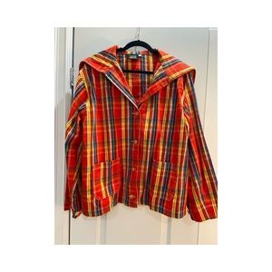 NWOT Big Bud Press plaid sailor jacket 3X